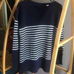 Carolyn Taylor Blue and White Striped Sweater